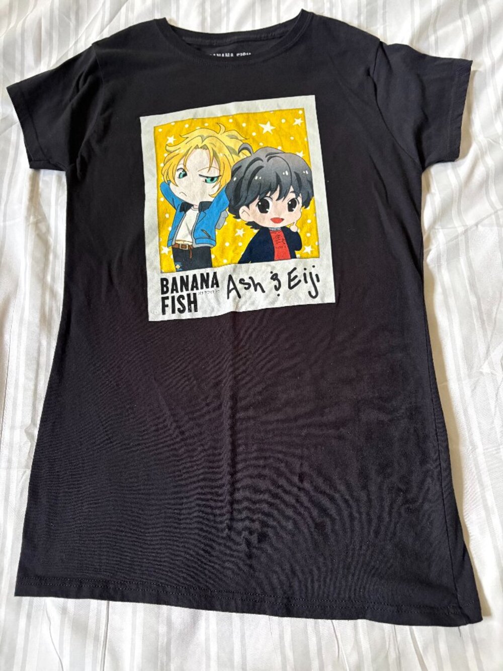 Adult/Junior Unisex Banana Fish "Ash & Eiji" Anime T-Shirt -- NWOT